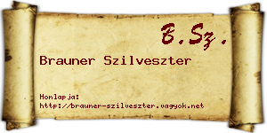 Brauner Szilveszter névjegykártya